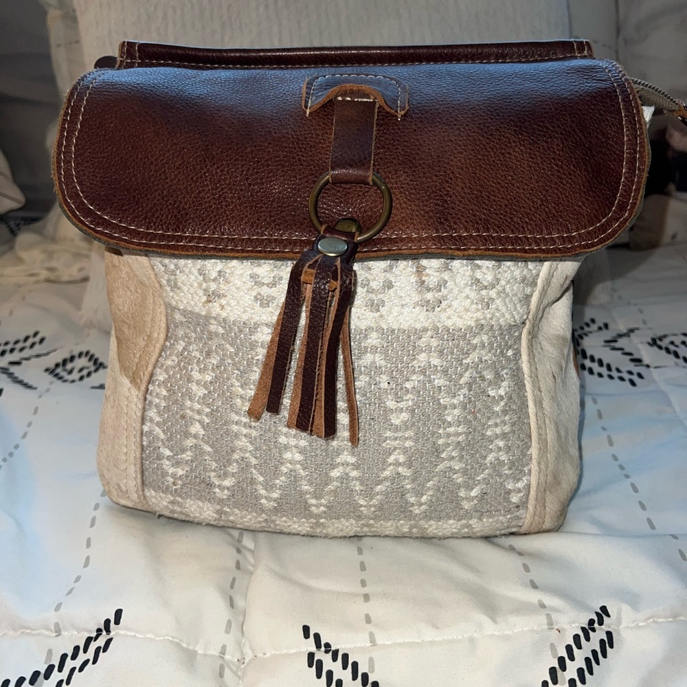 Myra Bag Brown and Cream Backpack